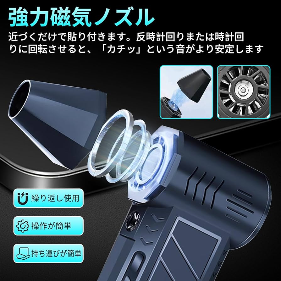 【在庫セール】電動エアダスター 56m/s超強力送風機[4段階風速調整・LEDラ Amazon.co.jp: 電動エアダスター 56m/s超強力送風機[4段階風速